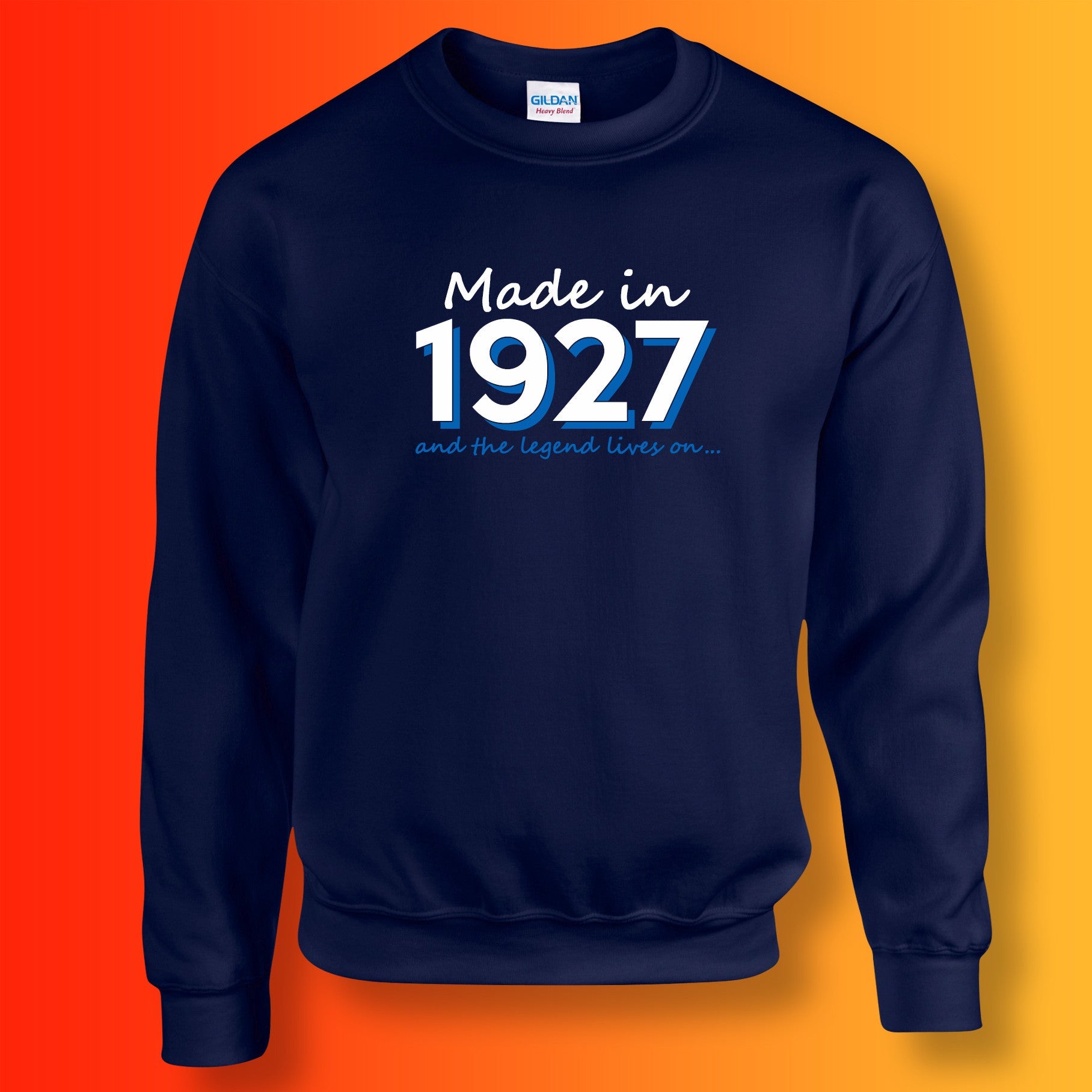 Made In 1927 and The Legend Lives On Sweater Navy