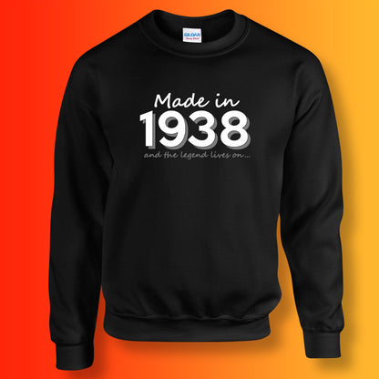 Made In 1938 and The Legend Lives On Sweater Black