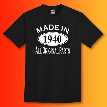 Made In 1940 T-Shirt Black