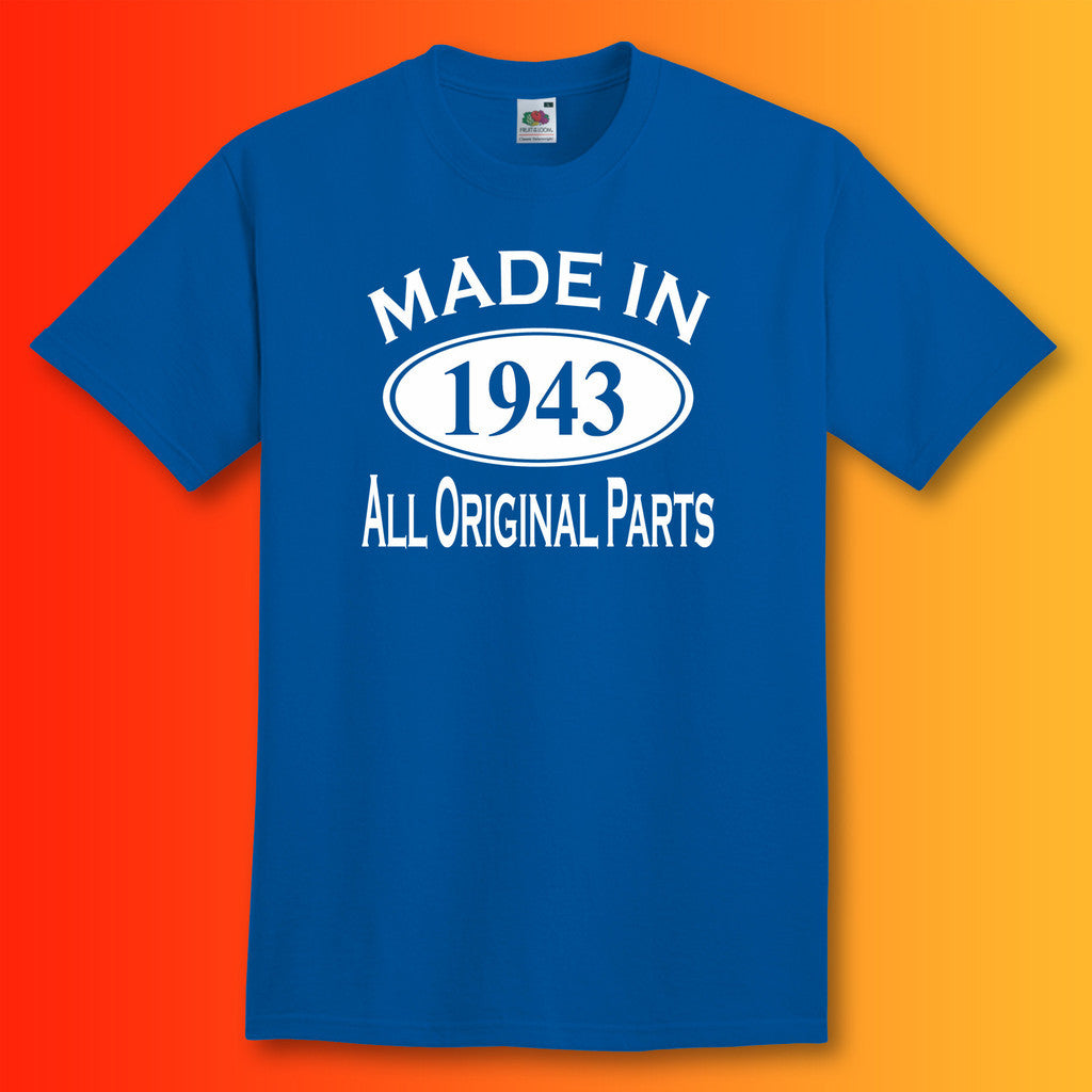 Made In 1943 T-Shirt Royal Blue