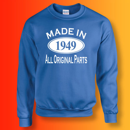 Made In 1949 All Original Parts Sweater Royal Blue