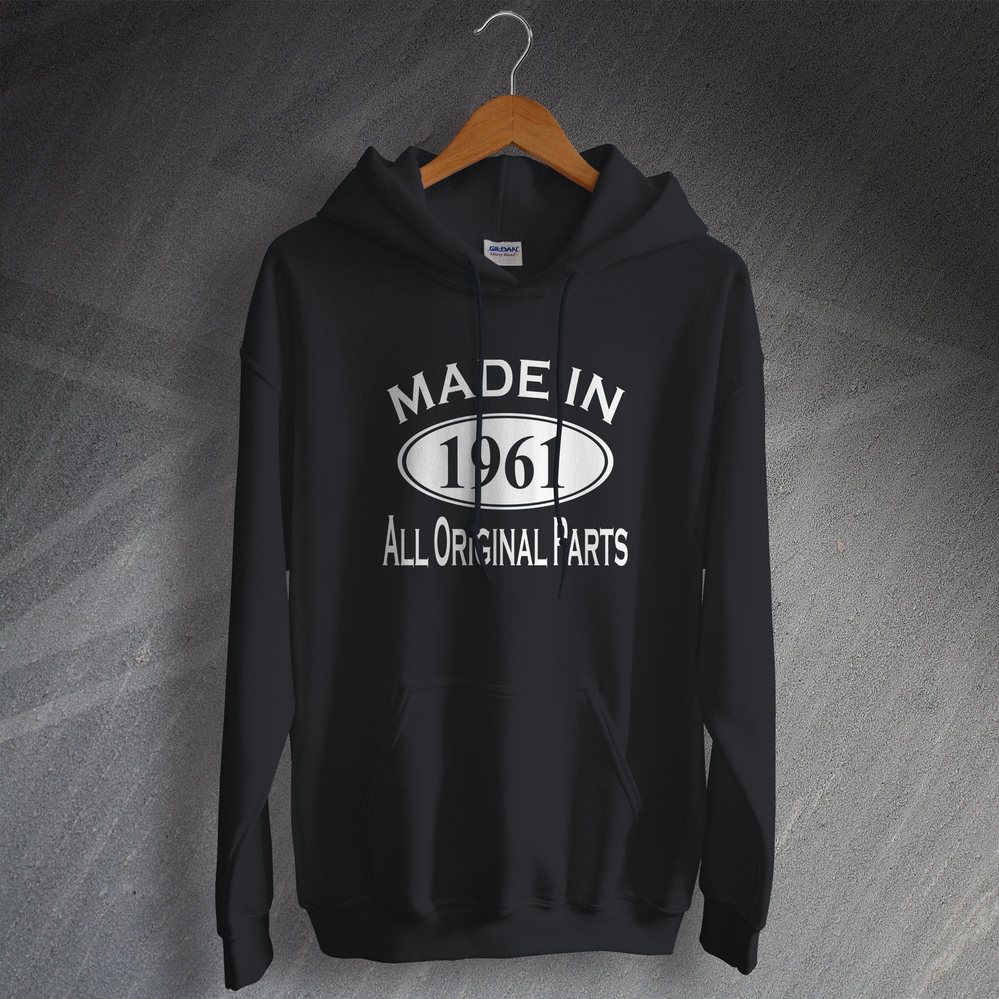 Made In 1961 Hoodie Black