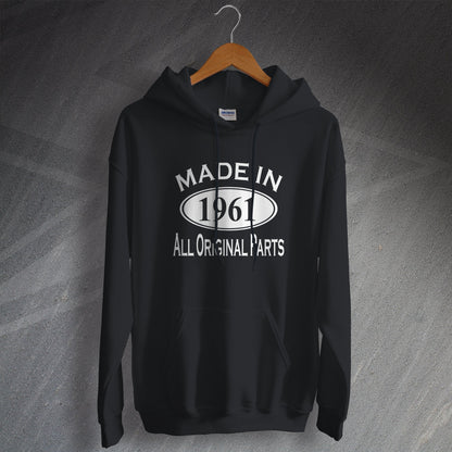 Made In 1961 Hoodie Black
