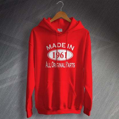 Made In 1961 Hoodie Red