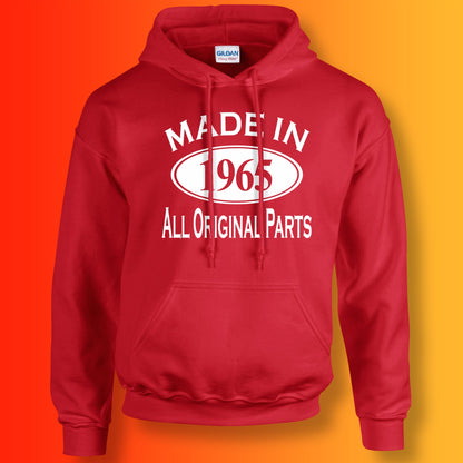 Made In 1965 Hoodie Red