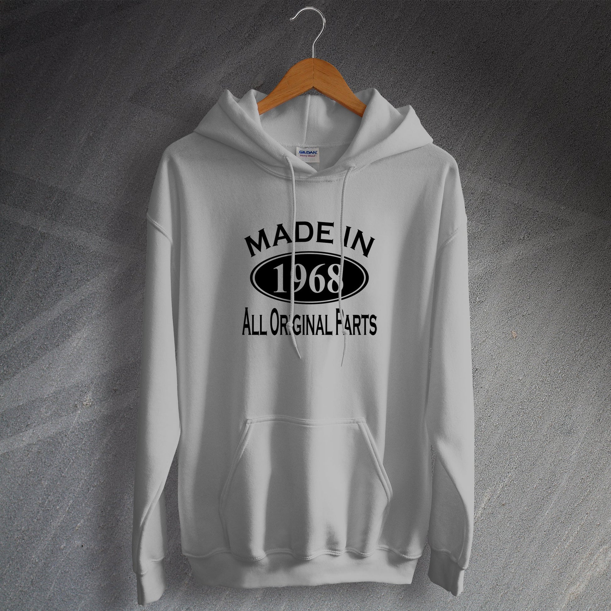 Made In 1968 Hoodie Heather Grey