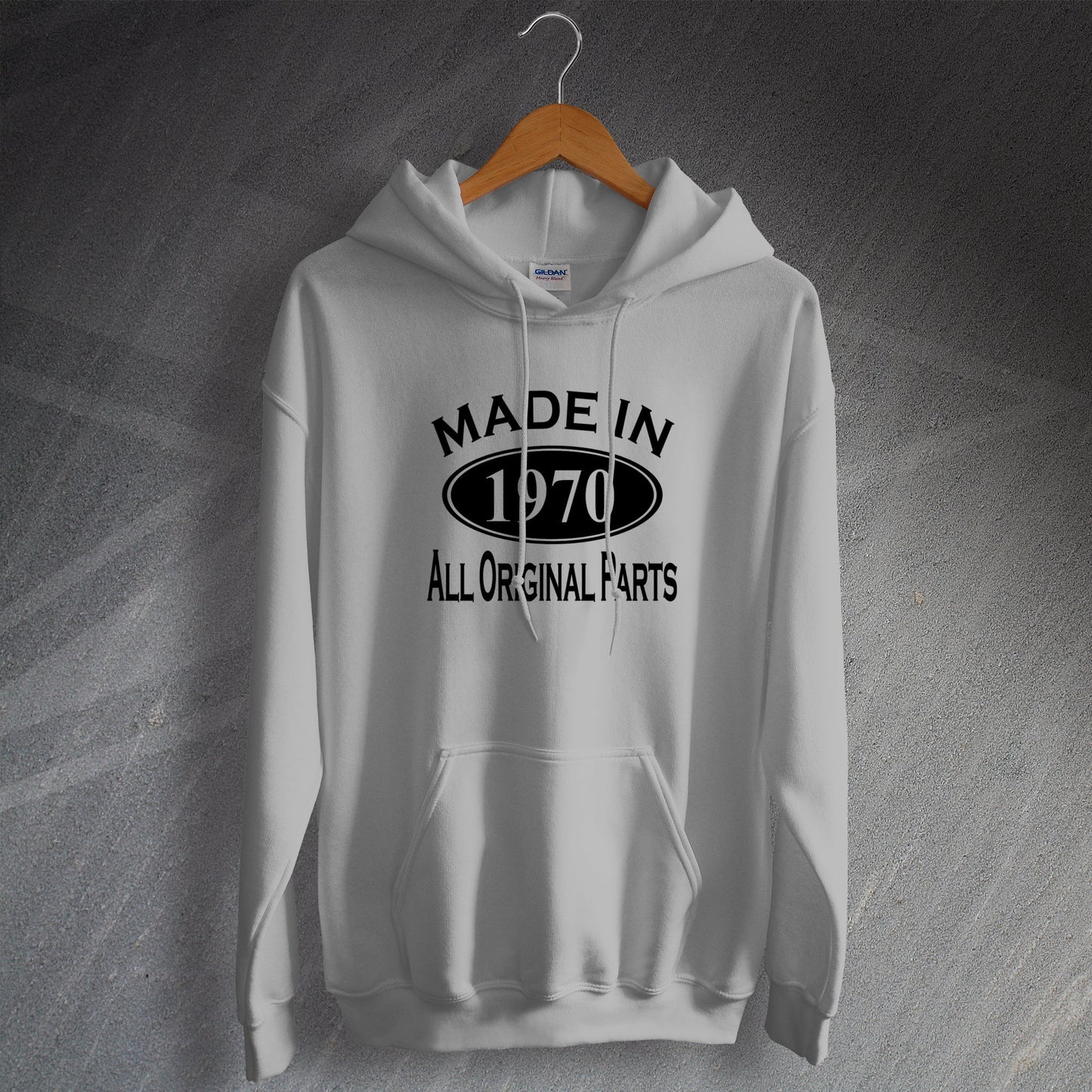 Made In 1970 Hoodie Heather Grey