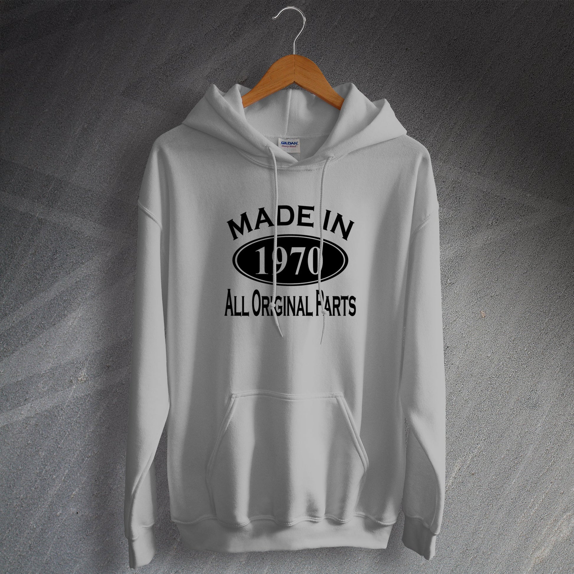 Made In 1970 Hoodie Heather Grey