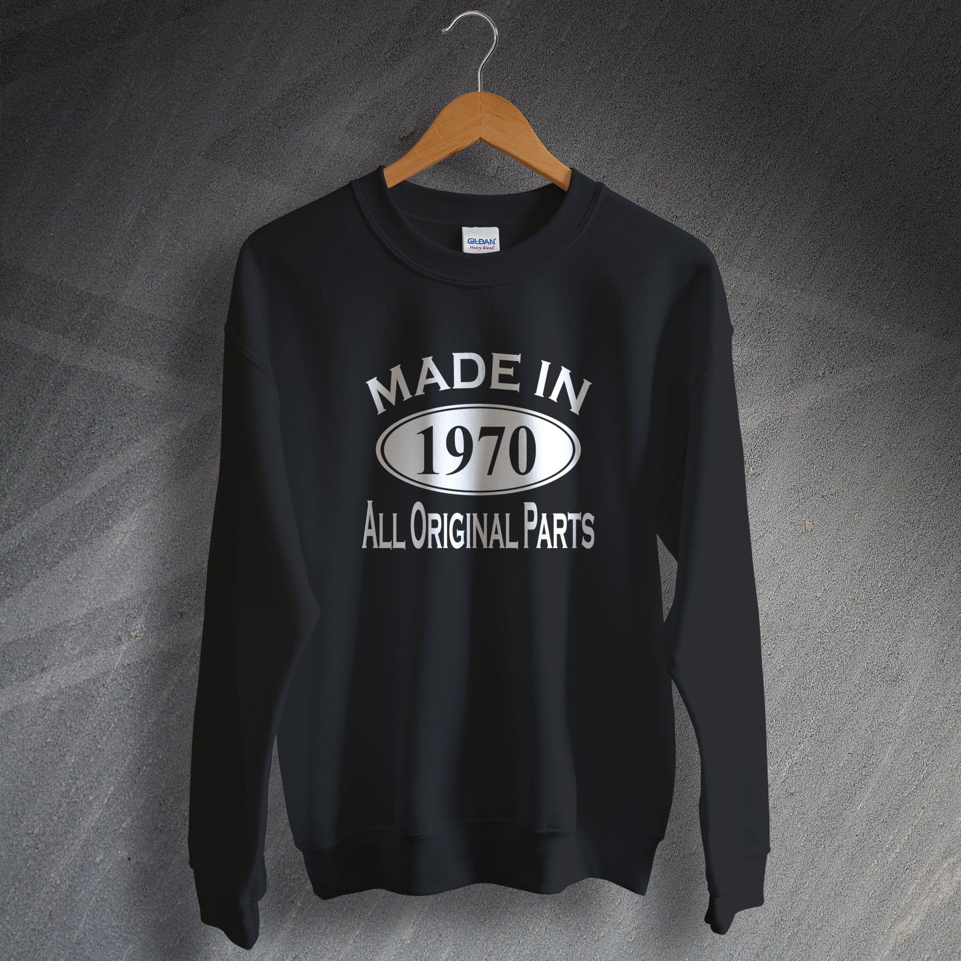 Made In 1970 All Original Parts Sweater Black