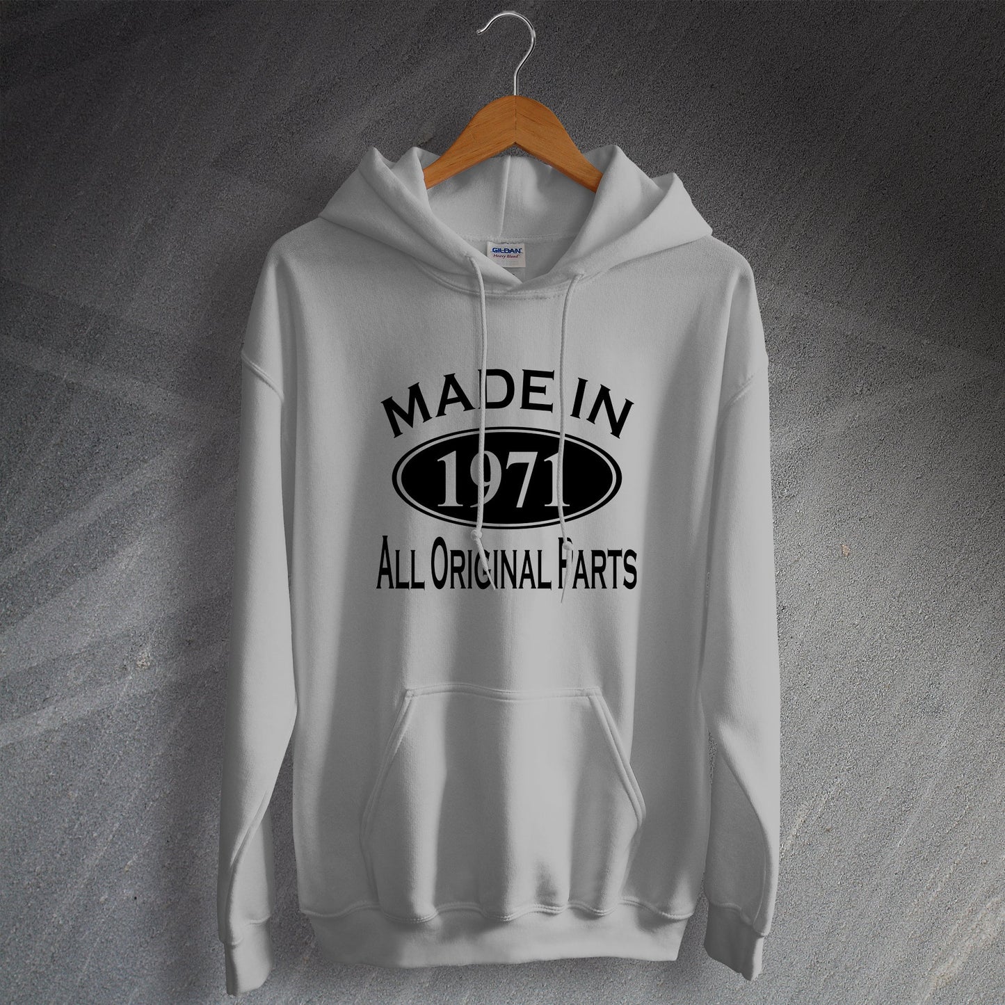 Made In 1971 Hoodie Heather Grey