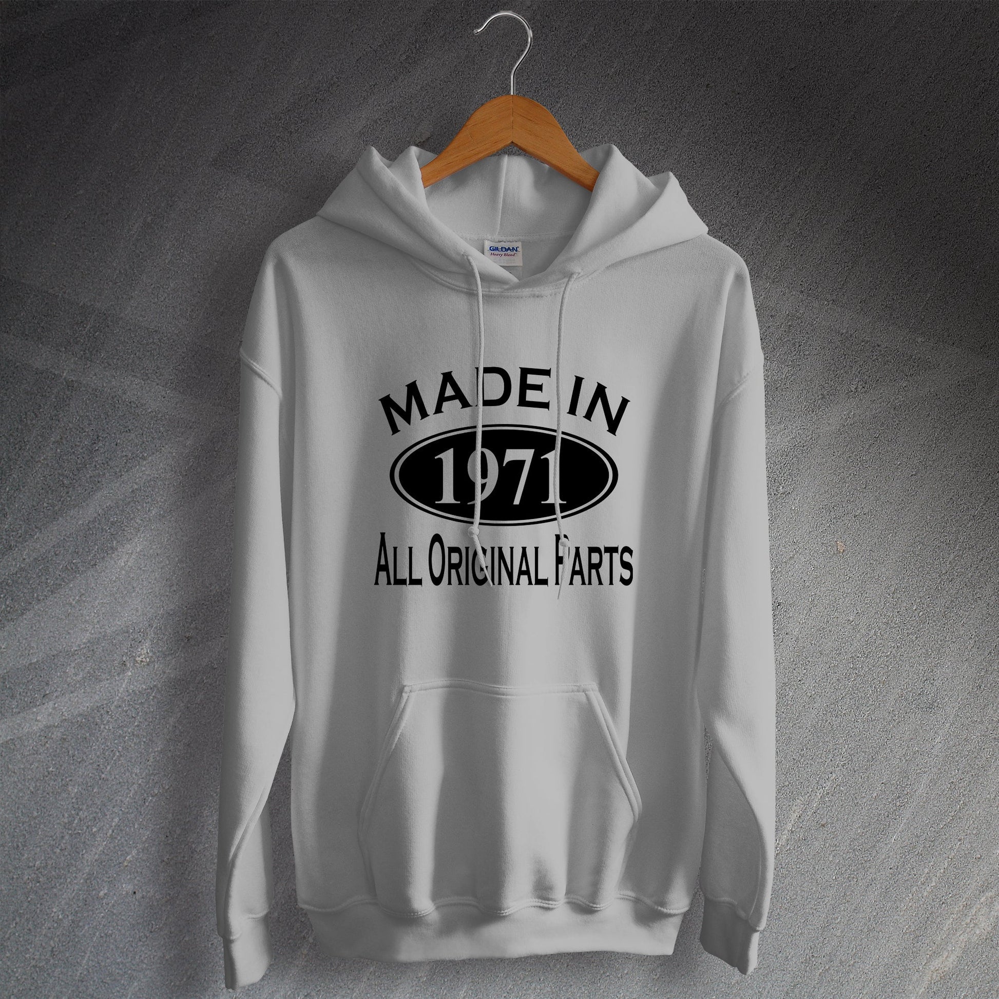 Made In 1971 Hoodie Heather Grey