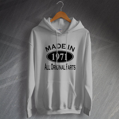 Made In 1971 Hoodie Heather Grey