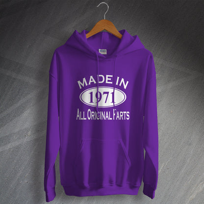 Made In 1971 Hoodie Purple