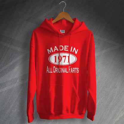 Made In 1971 Hoodie Red