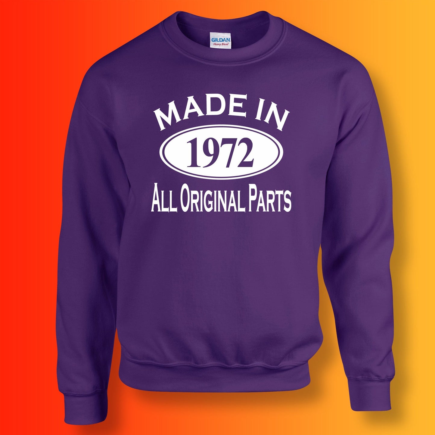 Made In 1972 All Original Parts Sweater Purple