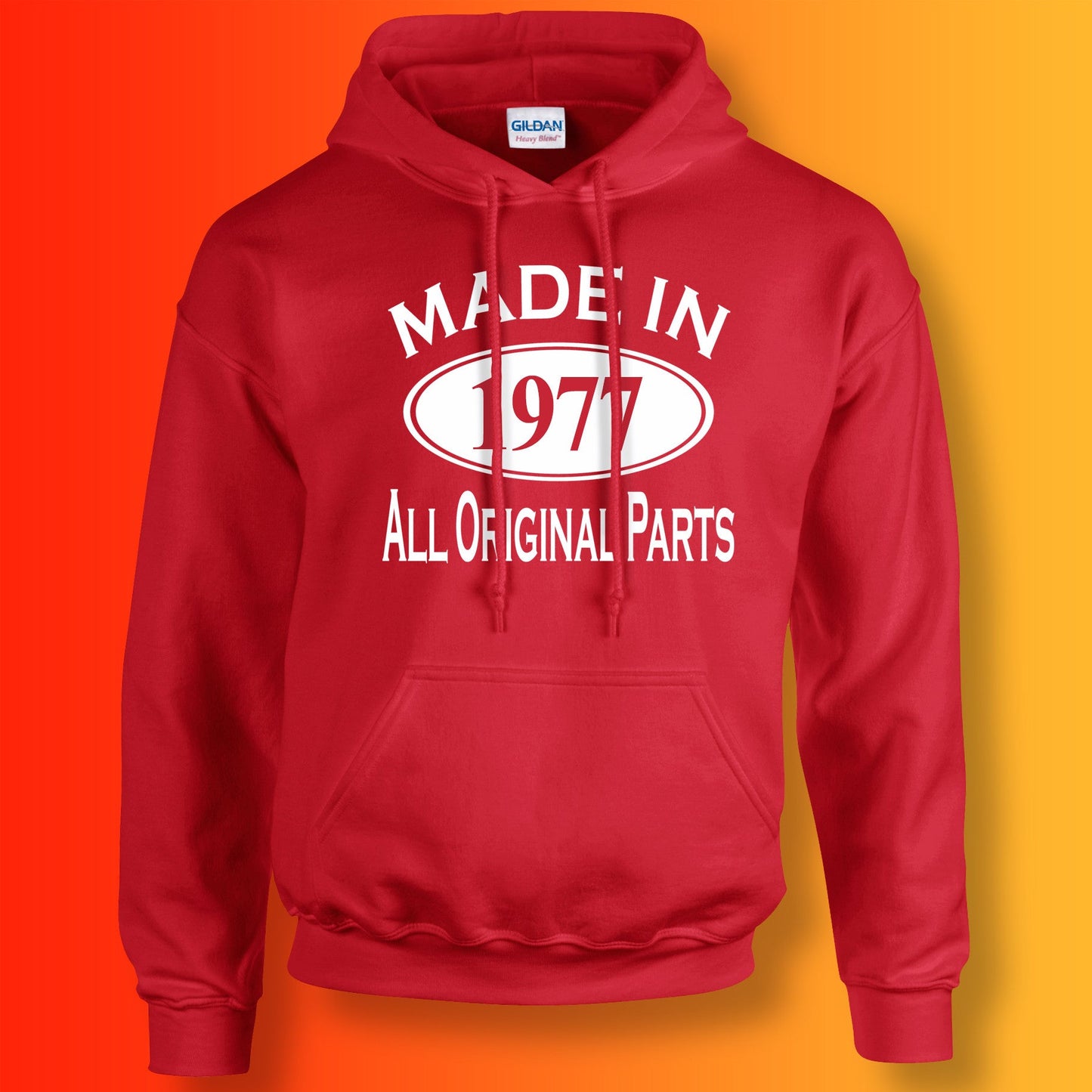 Made In 1977 Hoodie Red