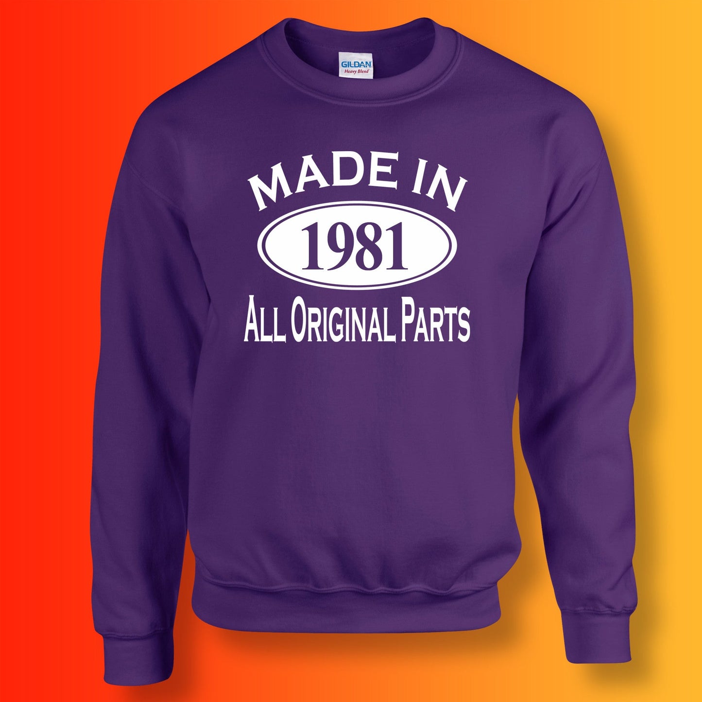 Made In 1981 All Original Parts Sweater Purple