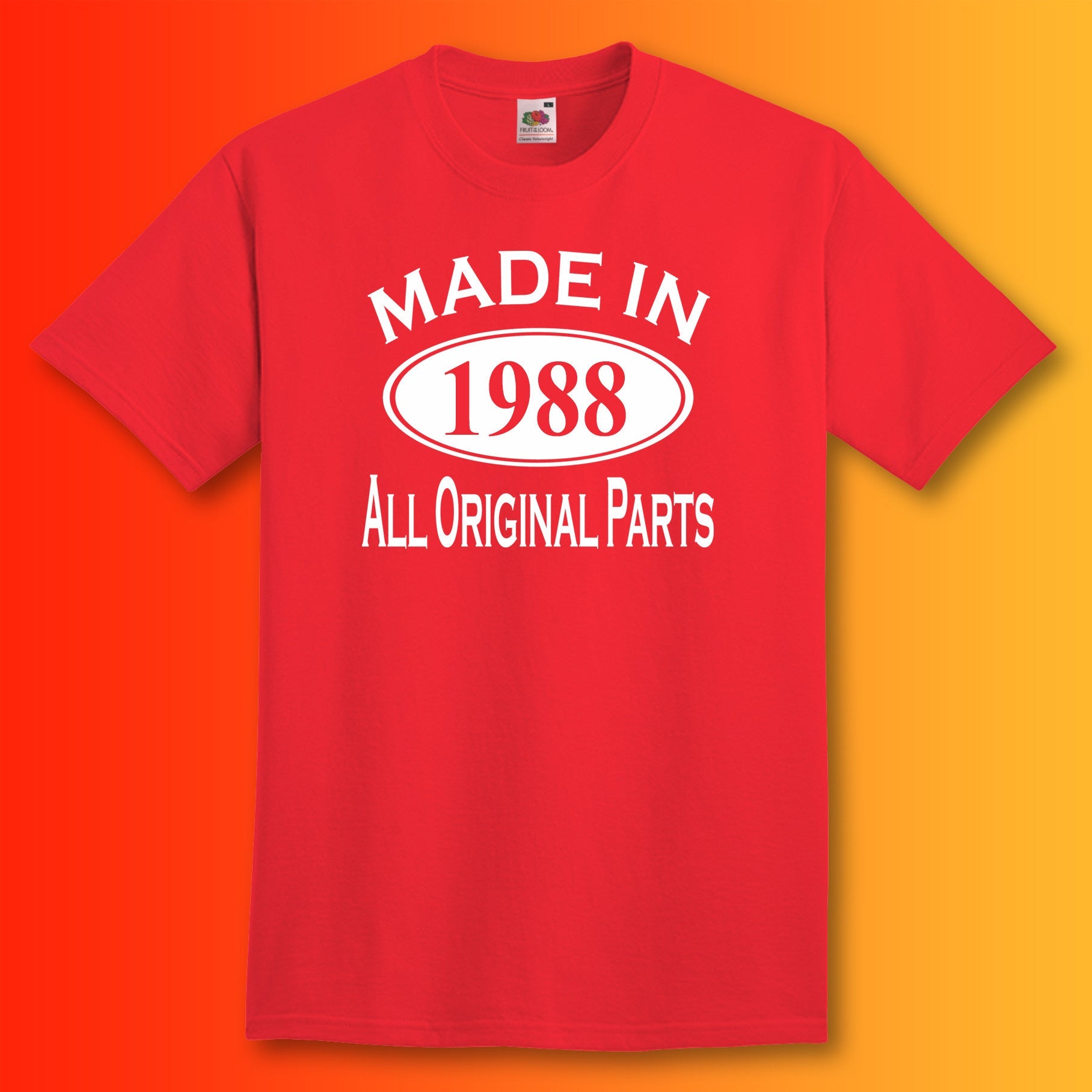 Made In 1988 T-Shirt Red