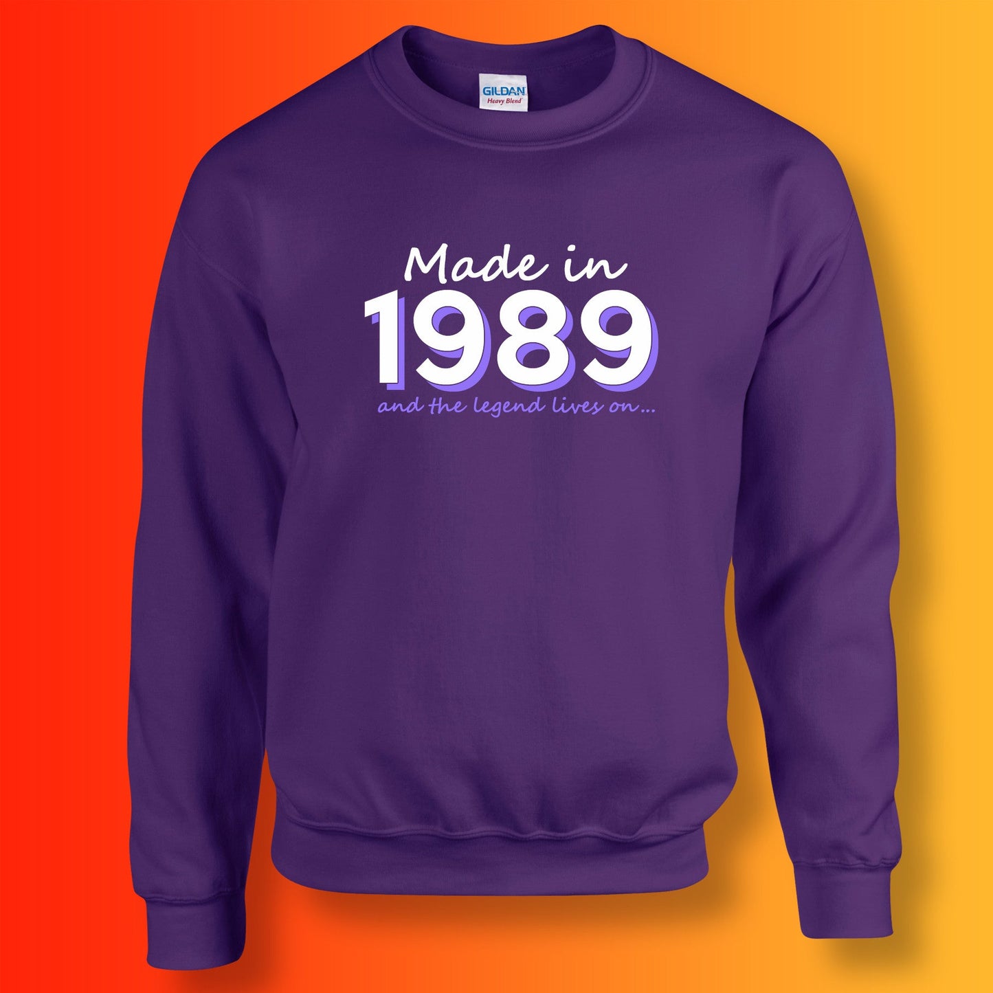 Made In 1989 and The Legend Lives On Sweater Purple