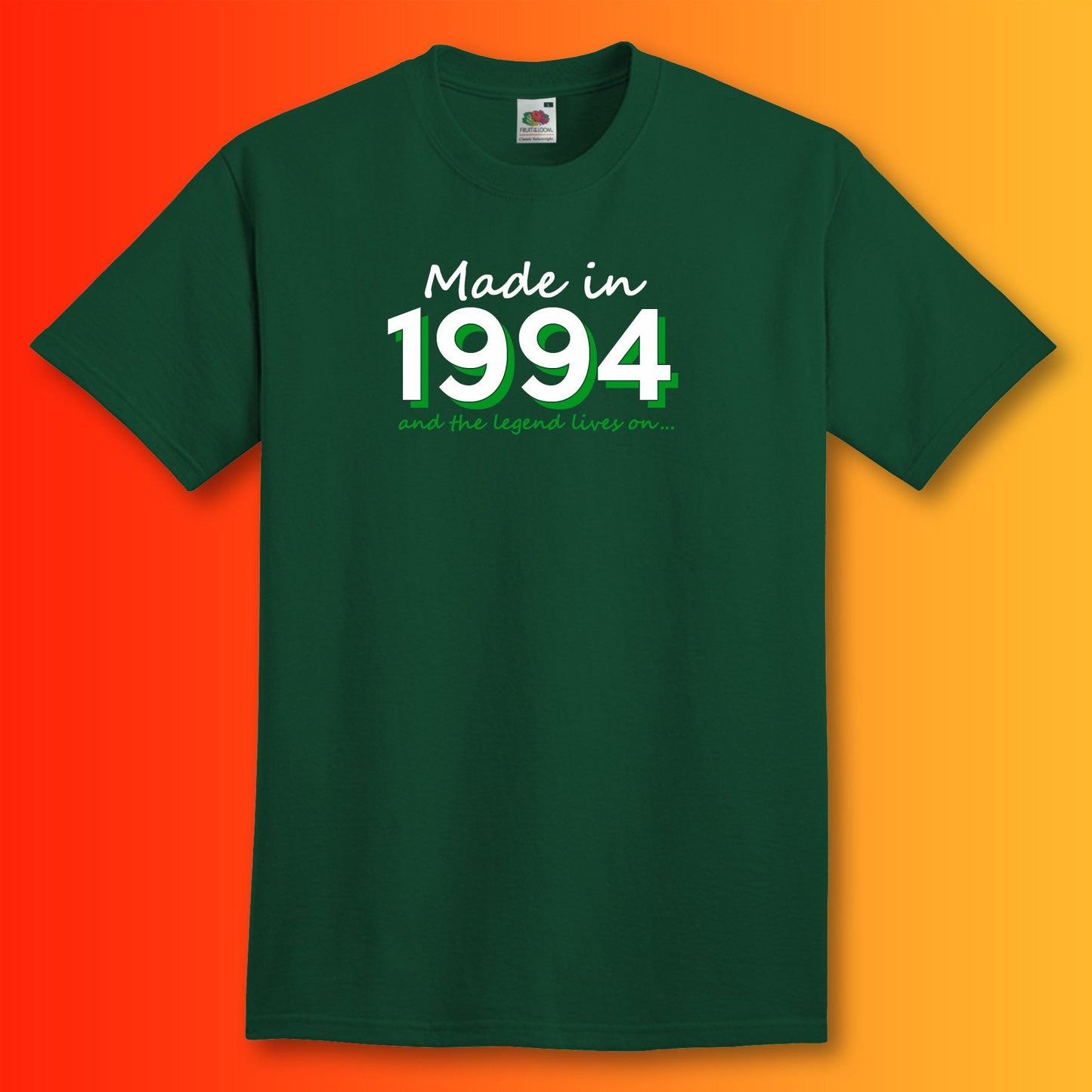 Made In 1994 and The Legend Lives On Bottle Green T-Shirt