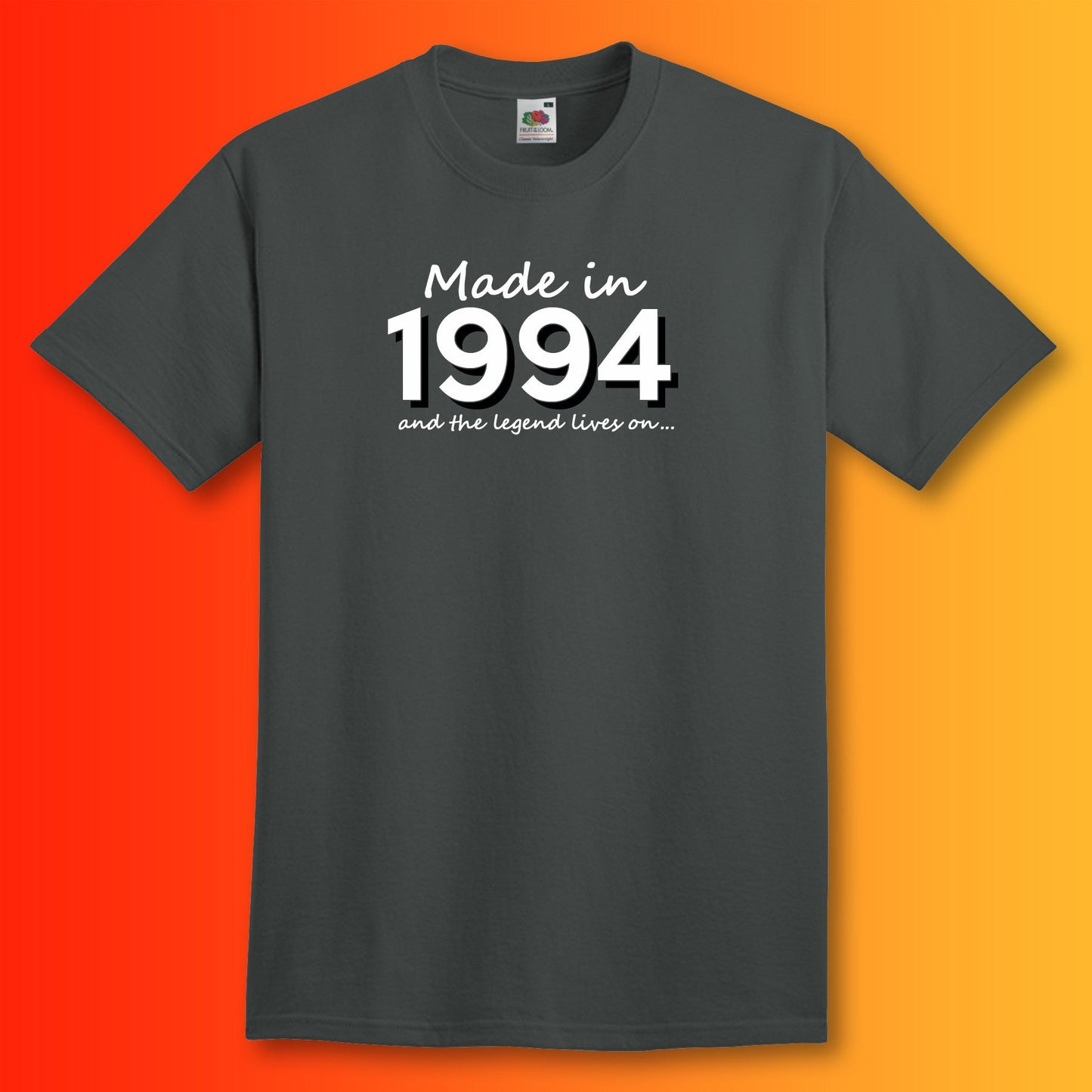 Made In 1994 and The Legend Lives On Charcoal T-Shirt