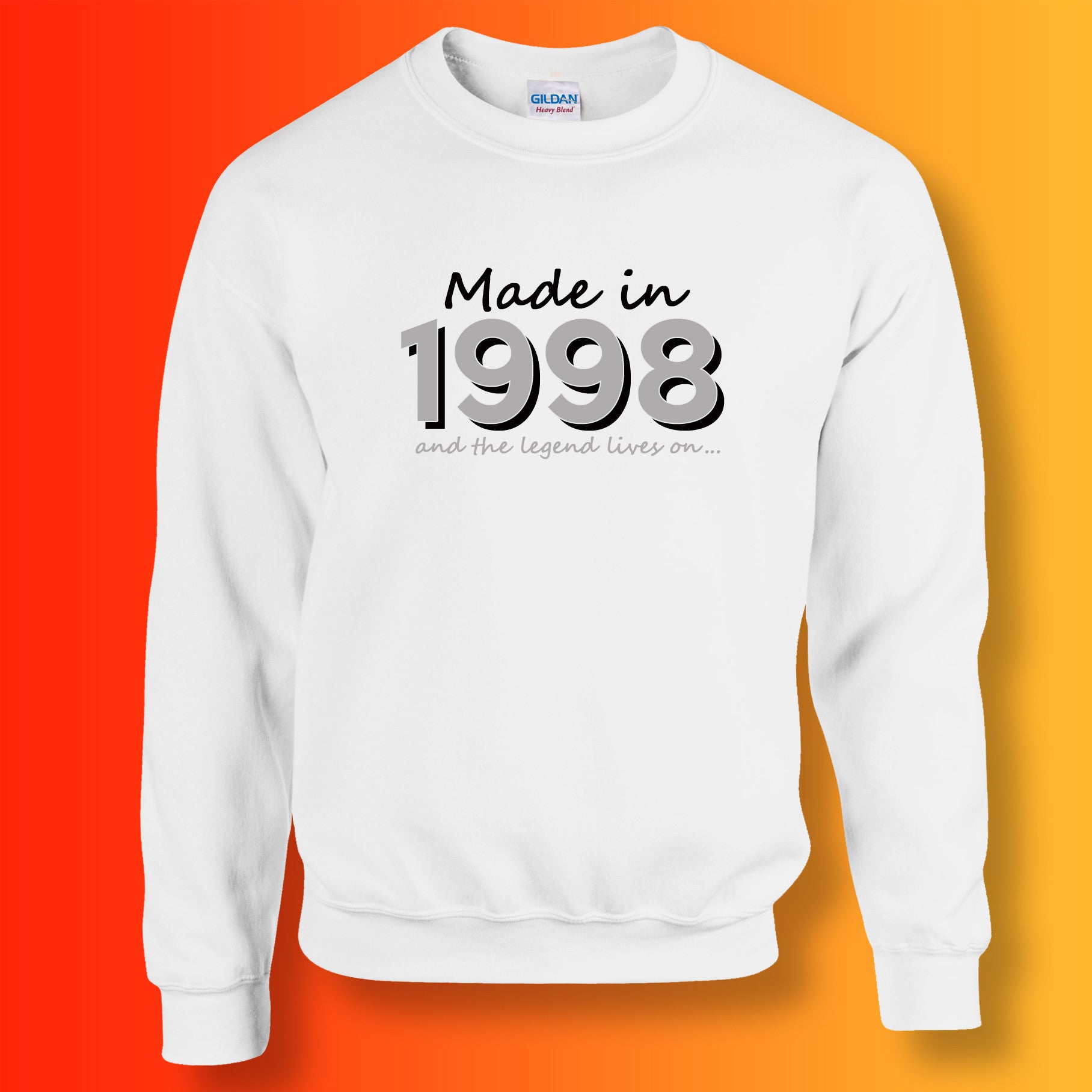 Made In 1998 and The Legend Lives On Sweater White