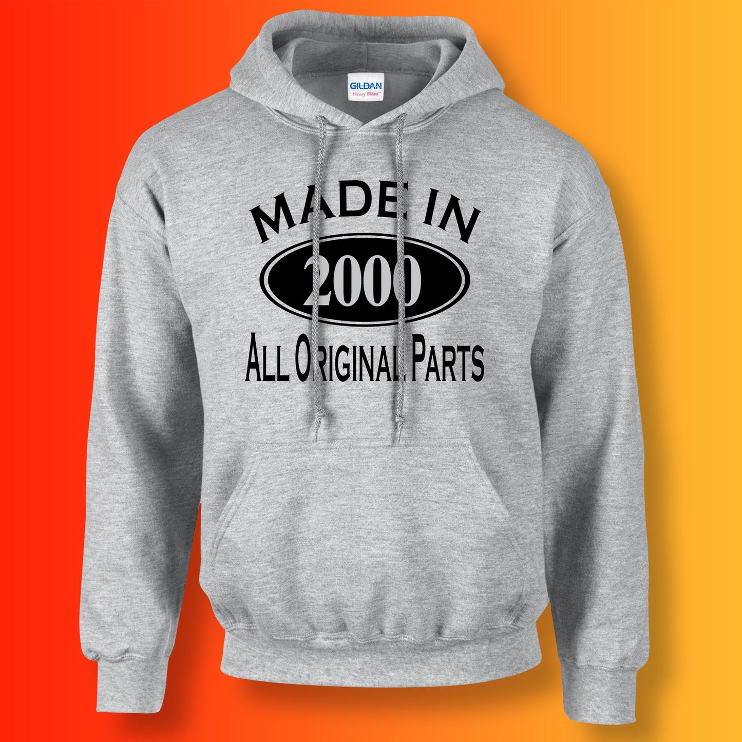 Made In 2000 Hoodie Heather Grey
