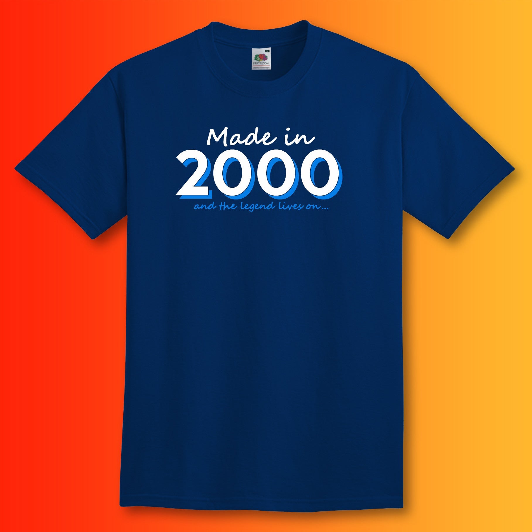 Made In 2000 and The Legend Lives On Navy T-Shirt