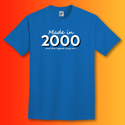 Made In 2000 and The Legend Lives On Royal Blue T-Shirt