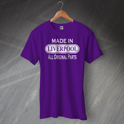 Made In Liverpool All Original Parts T-Shirt Purple