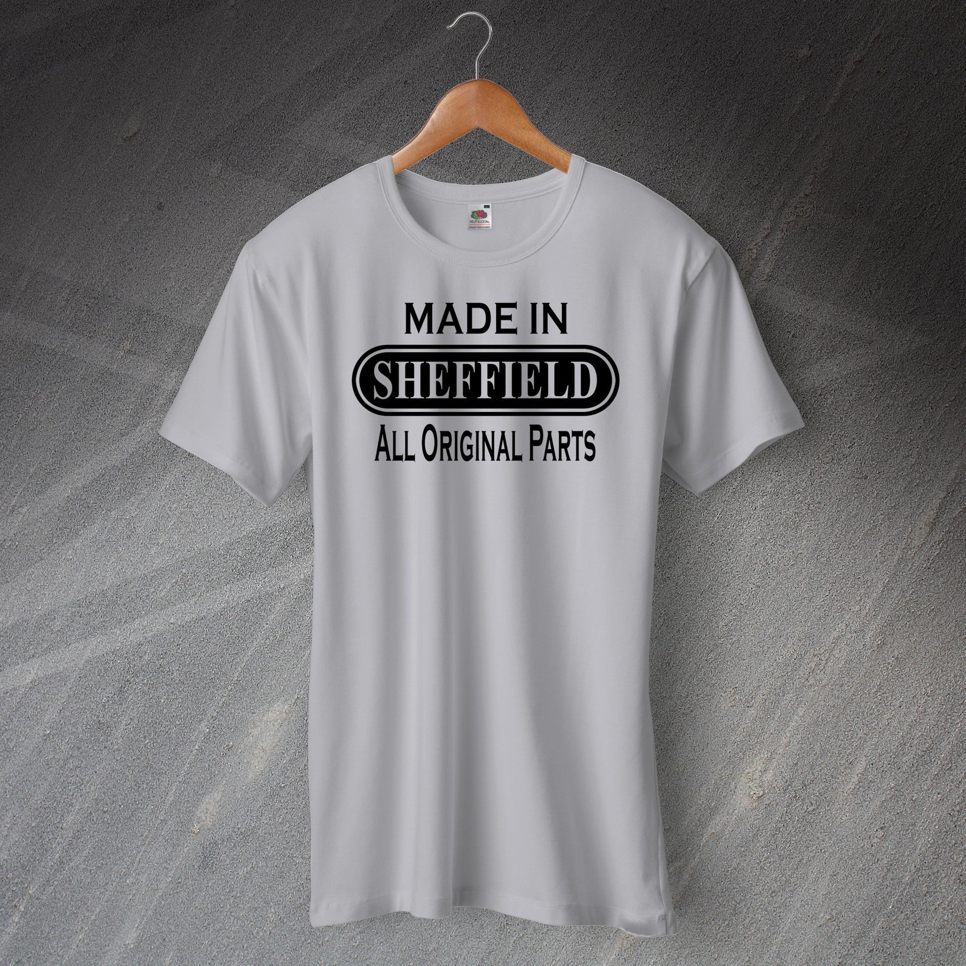Made In Sheffield All Original Parts T-Shirt Heather Grey