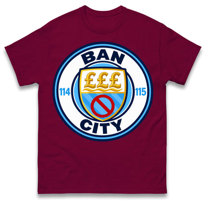 Man City 115 Charges Guilty Ban City Shirt
