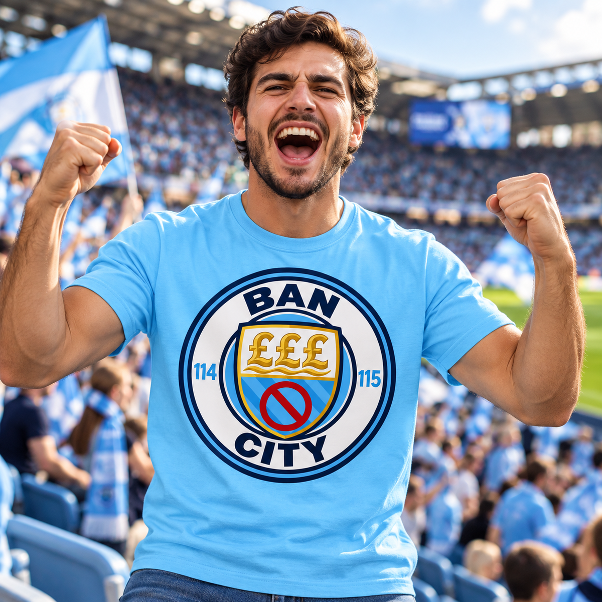 Man City 115 Charges Guilty Ban City Shirt