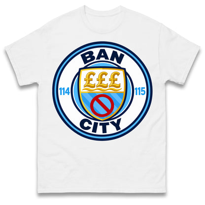 Man City 115 Charges Guilty Ban City Shirt