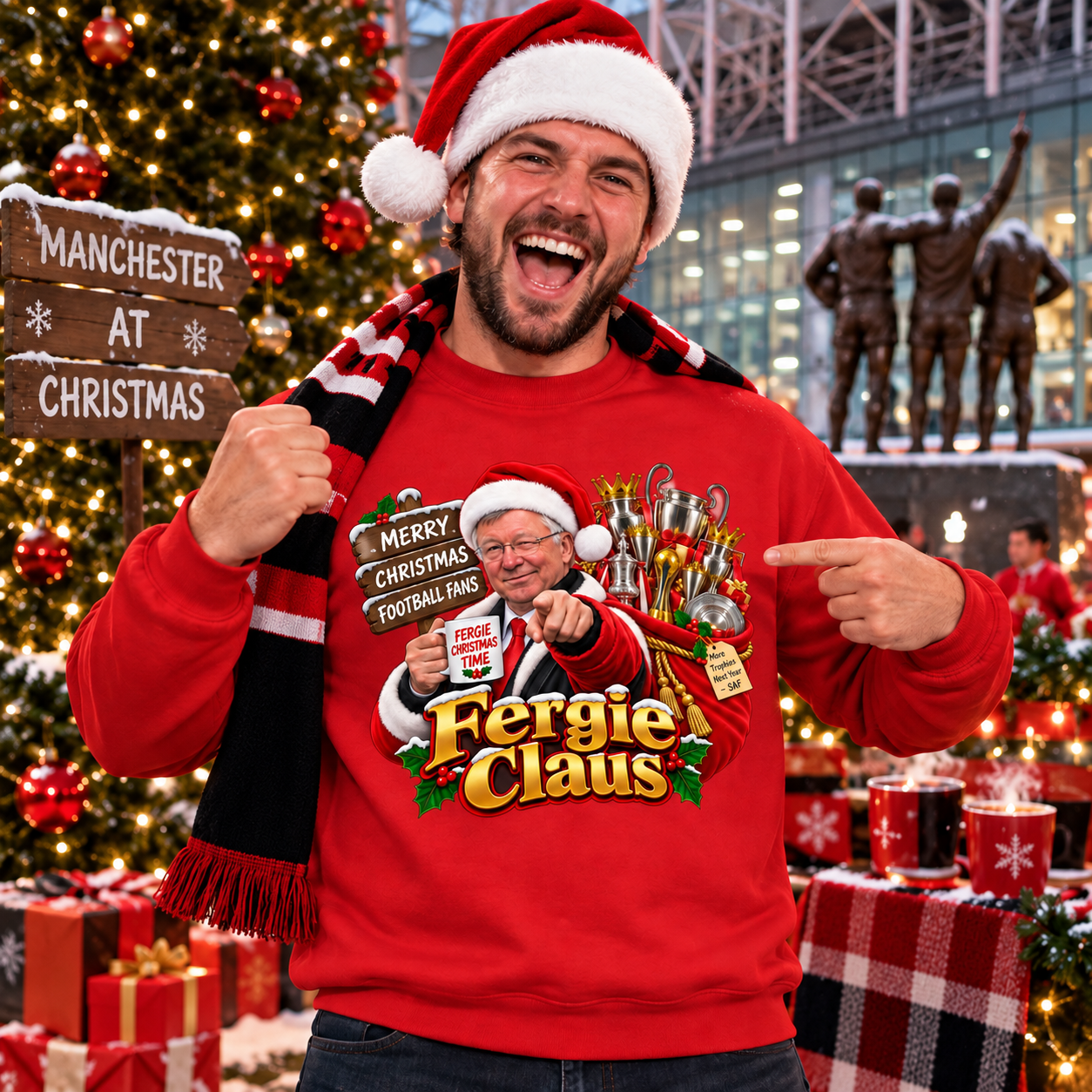 Man United Christmas Jumper