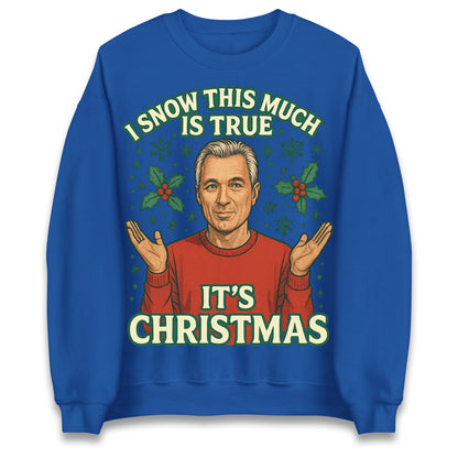 I Snow This Much Is True Martin Kemp Christmas Jumper