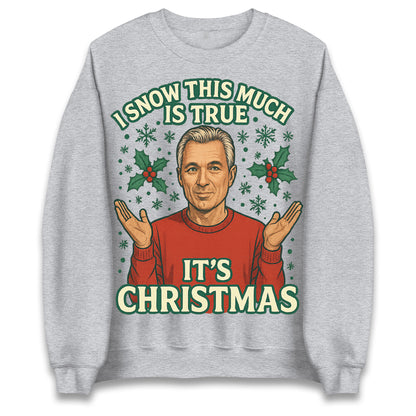 I Snow This Much Is True Martin Kemp Christmas Jumper