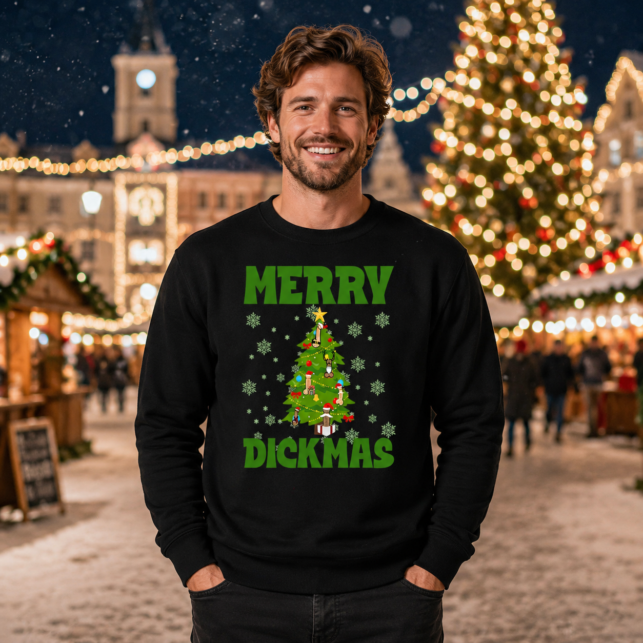 Merry Dickmas Christmas Jumper