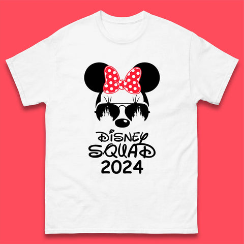 Disney Squad 2024 Mickey Mouse Minnie Mouse Cartoon Magic Kingdom Disney Castle Disneyland Trip Mens Tee Top