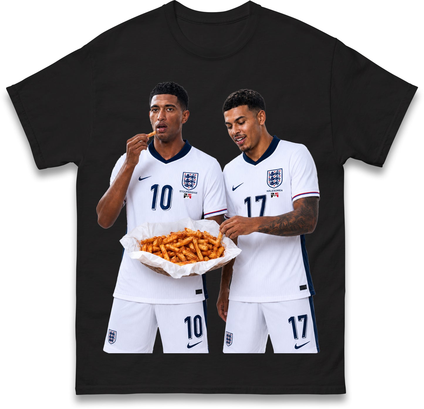 Mural of Bellingham Rogers Eating Orange Chips Appears in Quinton Stourbridge Halesowen England T Shirt