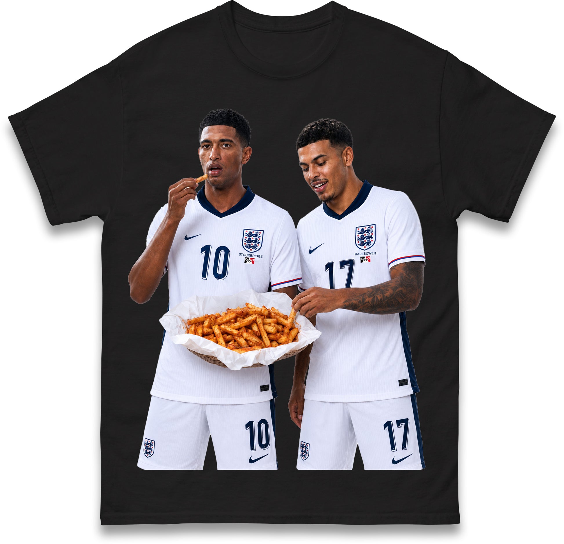 Mural of Bellingham Rogers Eating Orange Chips Appears in Quinton Stourbridge Halesowen England T Shirt