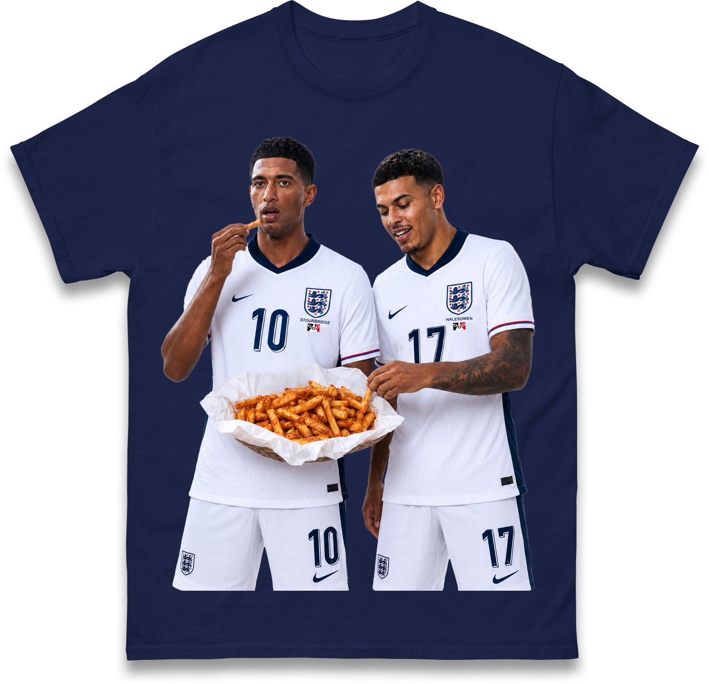 Mural of Bellingham Rogers Eating Orange Chips Appears in Quinton Stourbridge Halesowen England T Shirt