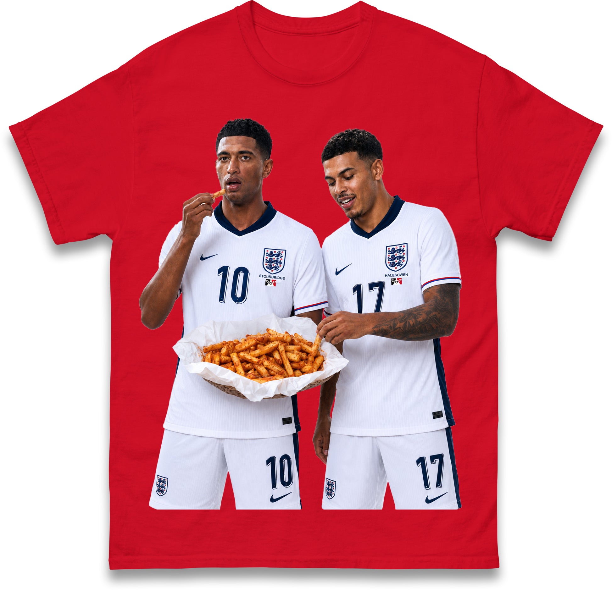 Mural of Bellingham Rogers Eating Orange Chips Appears in Quinton Stourbridge Halesowen England T Shirt