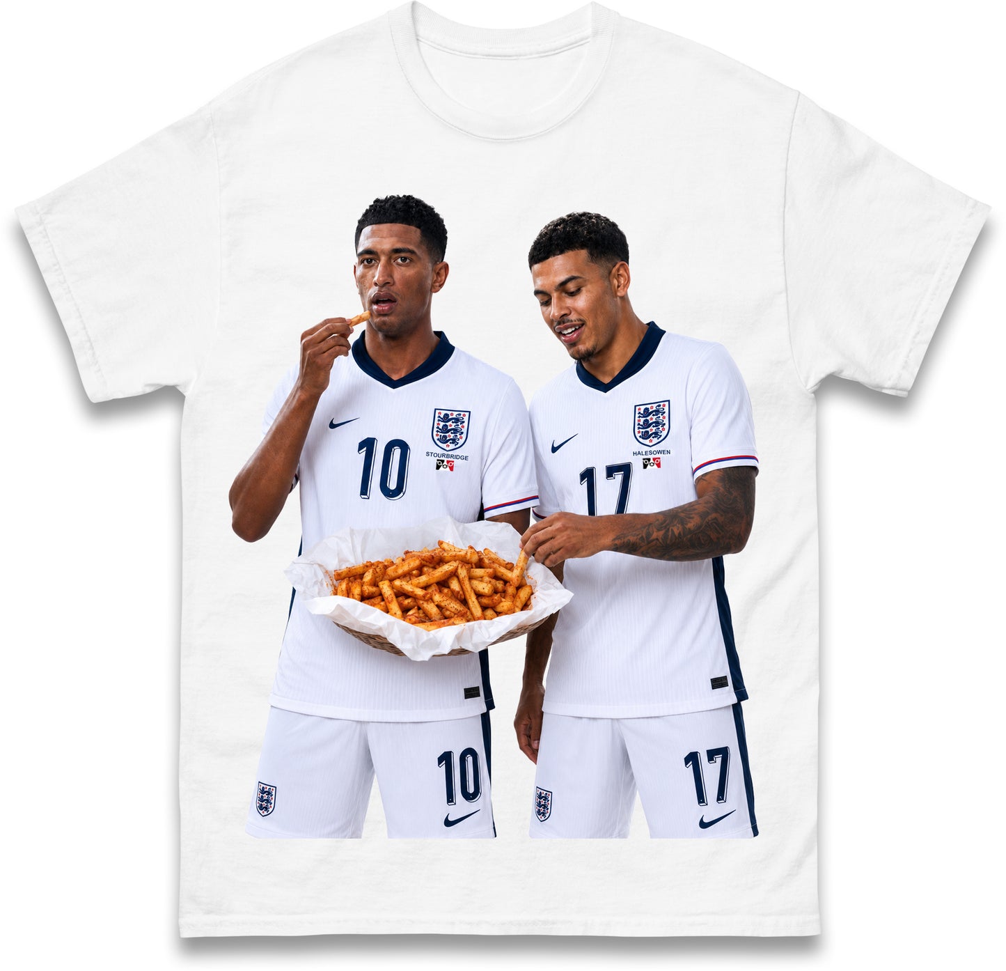 Mural of Bellingham Rogers Eating Orange Chips Appears in Quinton Stourbridge Halesowen England T Shirt