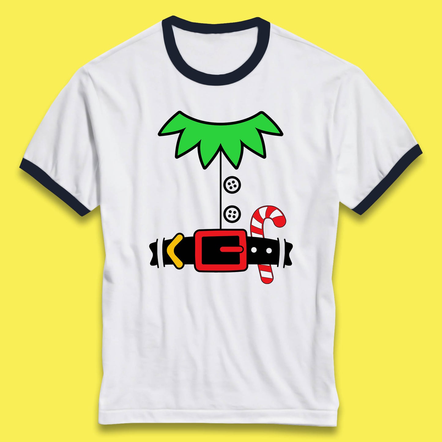 christmas elf costume ringer t shirt