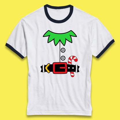 christmas elf costume ringer t shirt