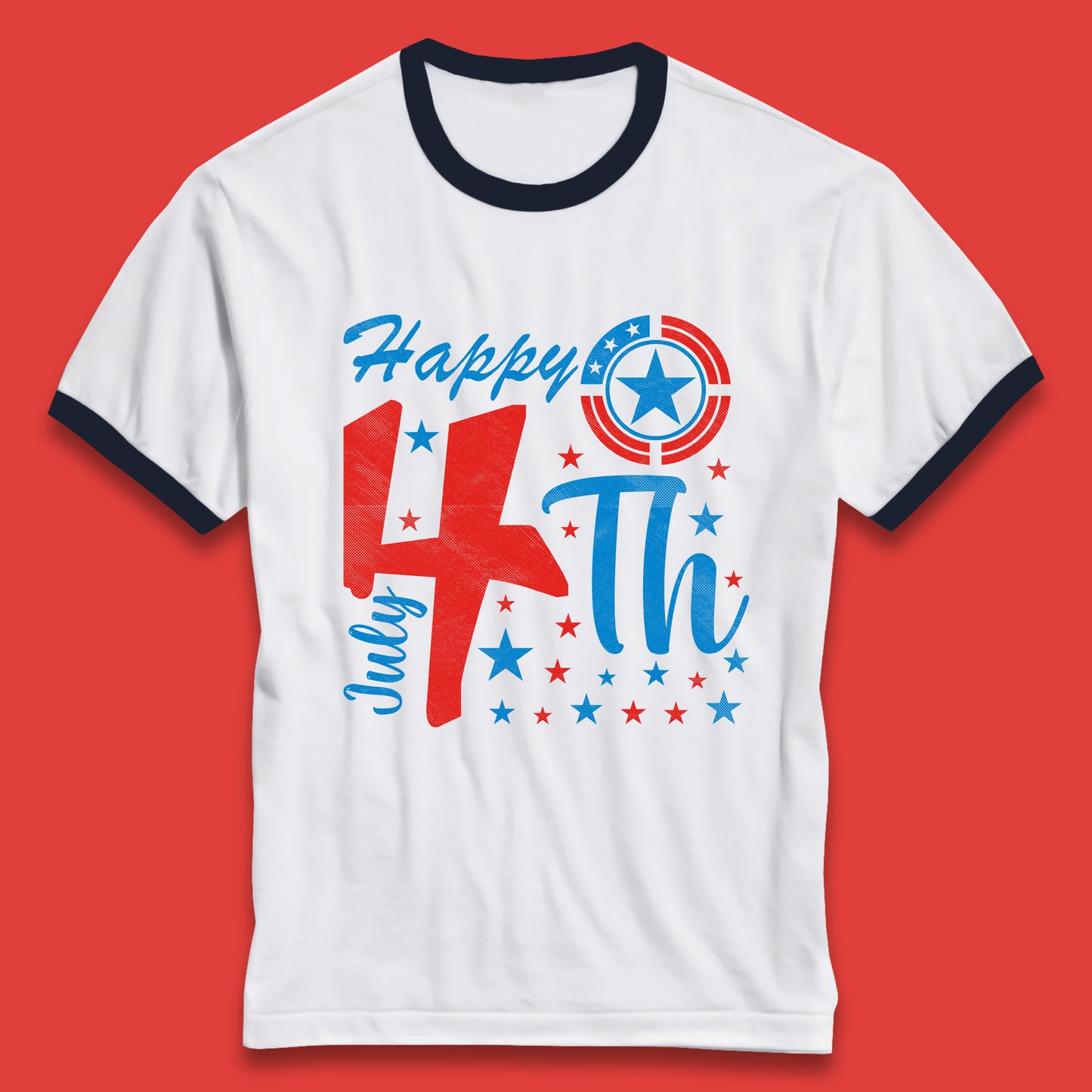 Happy 4th July United States Of America Independence Day Patriotic Celebration Fourth Of July Ringer T Shirt