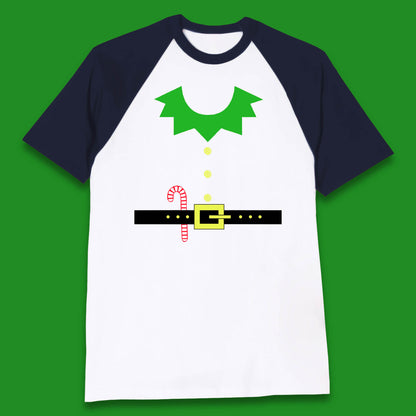 christmas elf costume christmas candy baseball t shirt