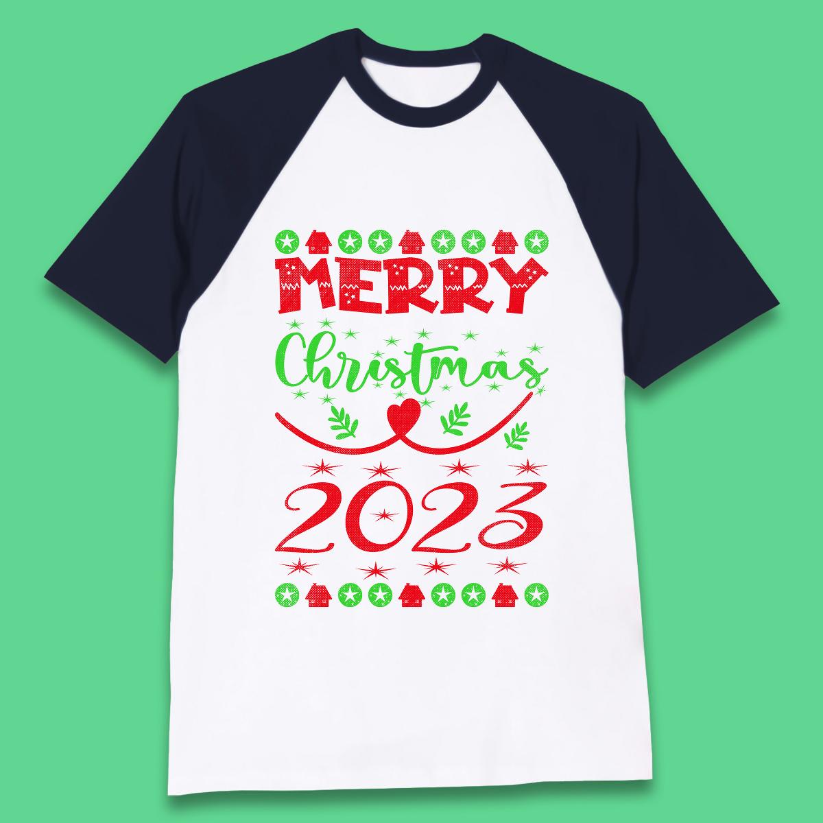 Merry Christmas 2023 Winter Holiday Xmas Festive Celebration Baseball T Shirt