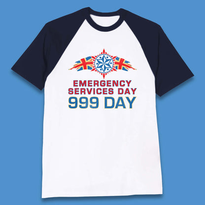 Emergency Services Day 999 Days United Kingdom Emergency Services First Responder Annual Holiday Baseball T Shirt